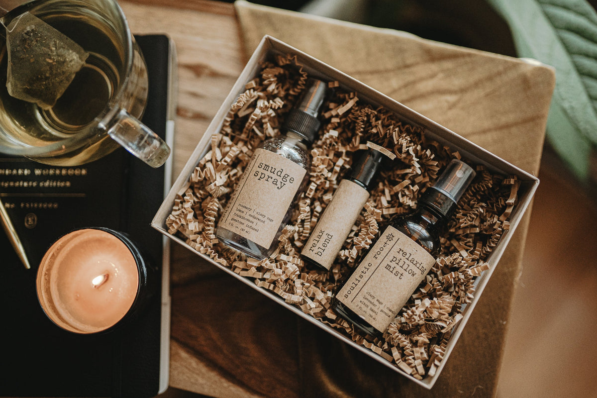 Gift Set- Smudge Spray, Pillow Spray & Relax Roller